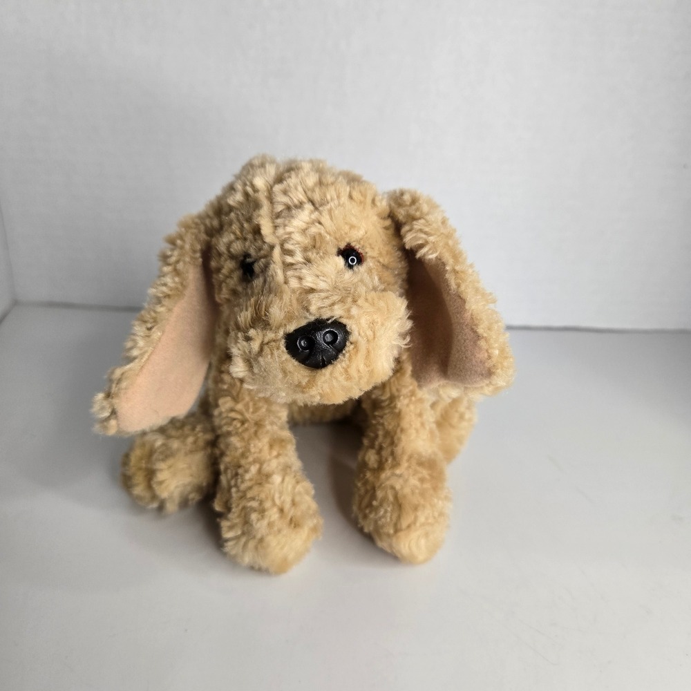 Gund Puddles Tan Plush Puppy Dog Red Collar Golden Lab Stuffed Small 13024 8 in